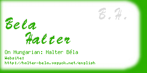 bela halter business card